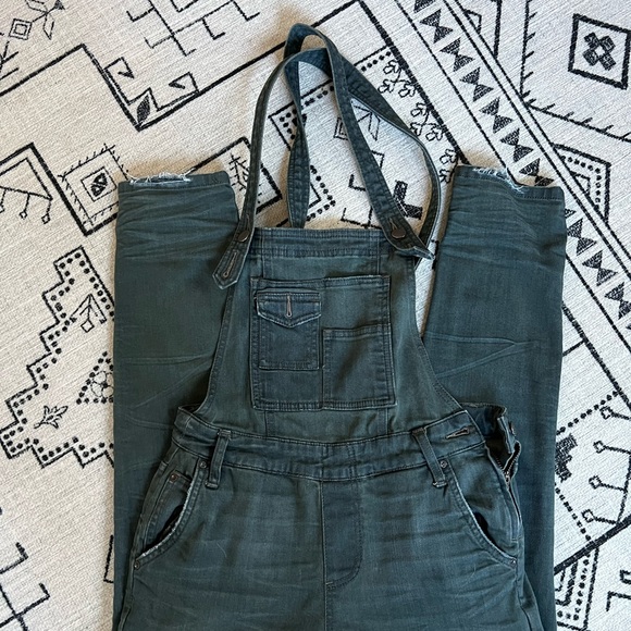 Free People Washed Denim Overalls - Picture 2 of 6